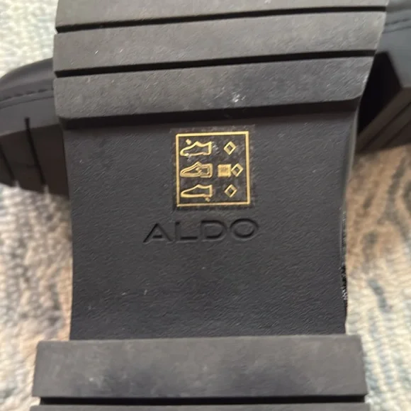 Aldo Goer Combat Ankle Casual Black Boots Size 10 - Picture 10 of 11
